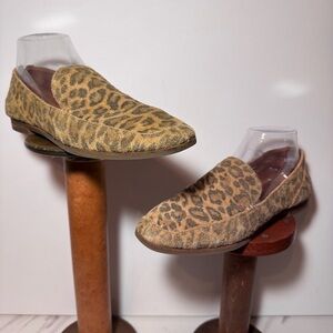 LUCKY BRAND Leopard Print Slip On Loafers / Flats TAN / SIZE 8M